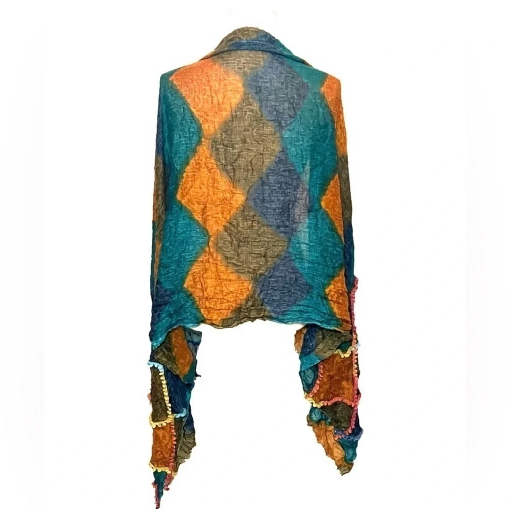 Chico's Multi Color Patchwork Scarf
